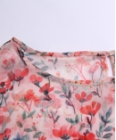 Flowers Printed silk Chiffon top
